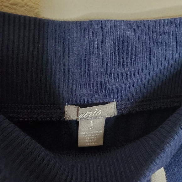Aerie Navy Blue Ribbed Soft Lounge Jogger Sweatpants - Picture 7 of 8